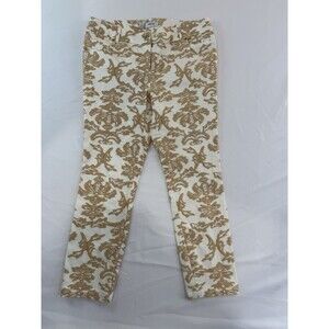Per Se By Carlisle Embroidered Tapered Jeans Size 8